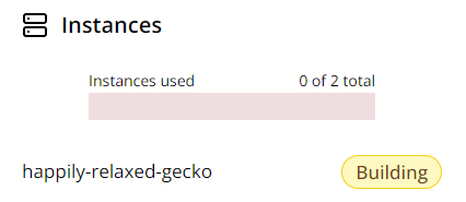 Instance Building In Progress