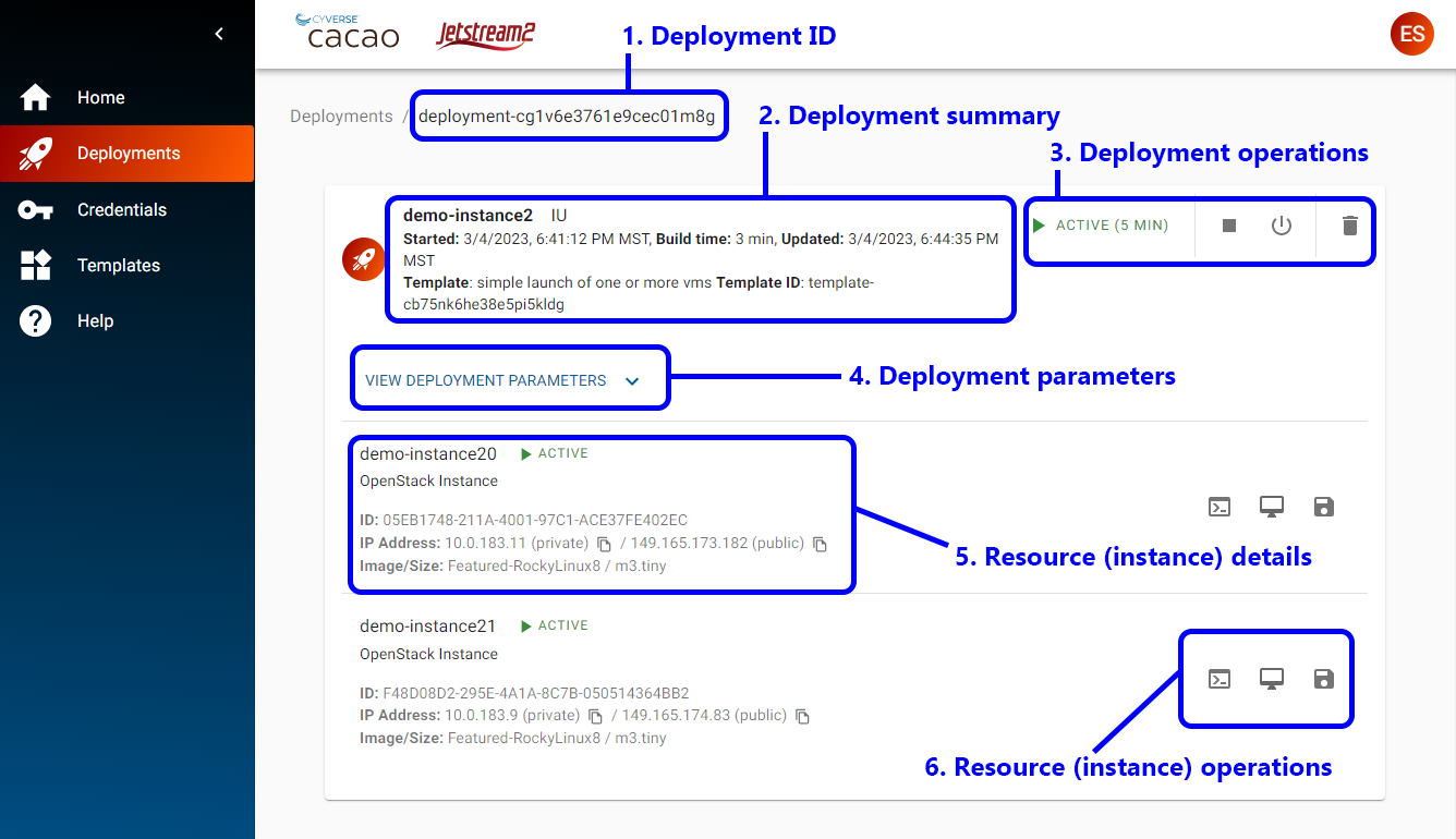 deployments view list