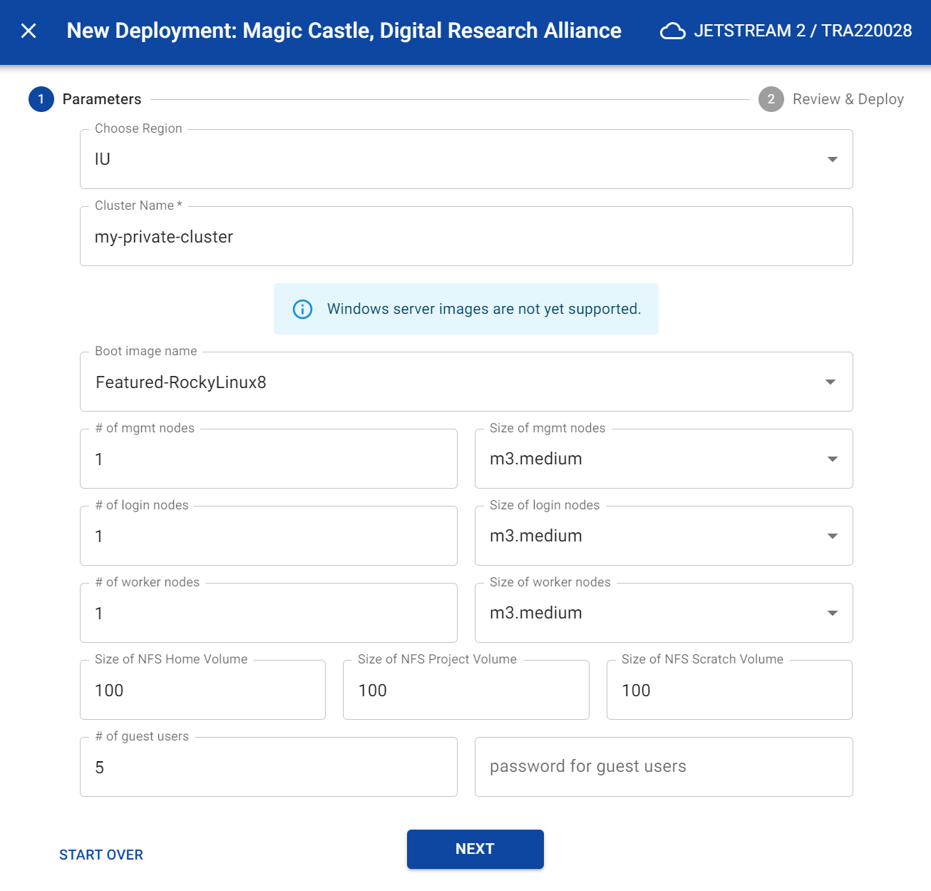 magic castle parameters